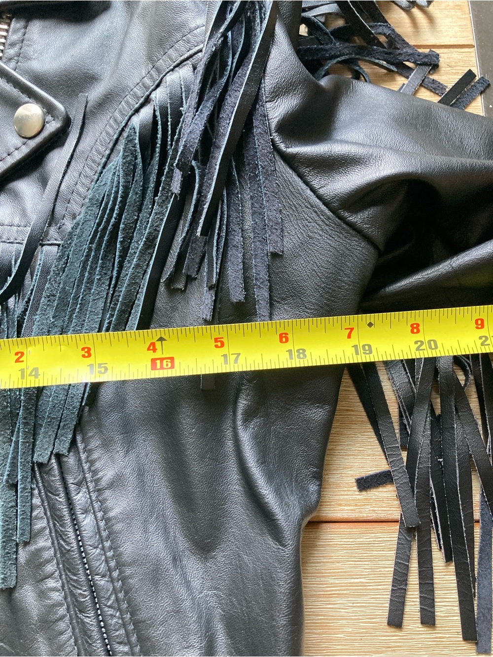 Vintage Fidelity Leathers Fringe Leather Moto Jacket Cropped USA Women’s 10 - Picture 10 of 15